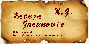 Mateja Garunović vizit kartica
